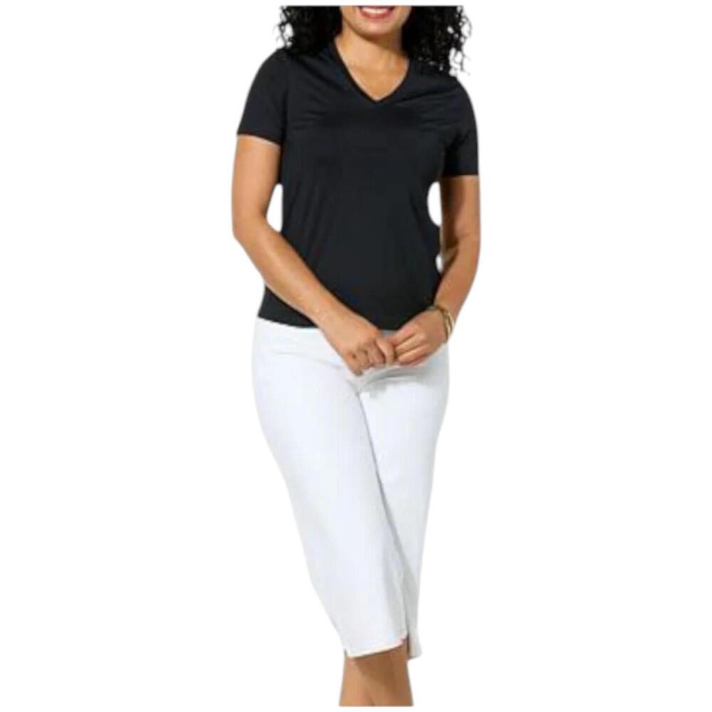 Joy Collection Women's Performance V Neck Tee w/Headband Black - Regular
